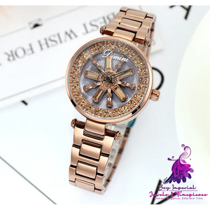 Rhinestone Steel Belt Women’s Fashion Watch