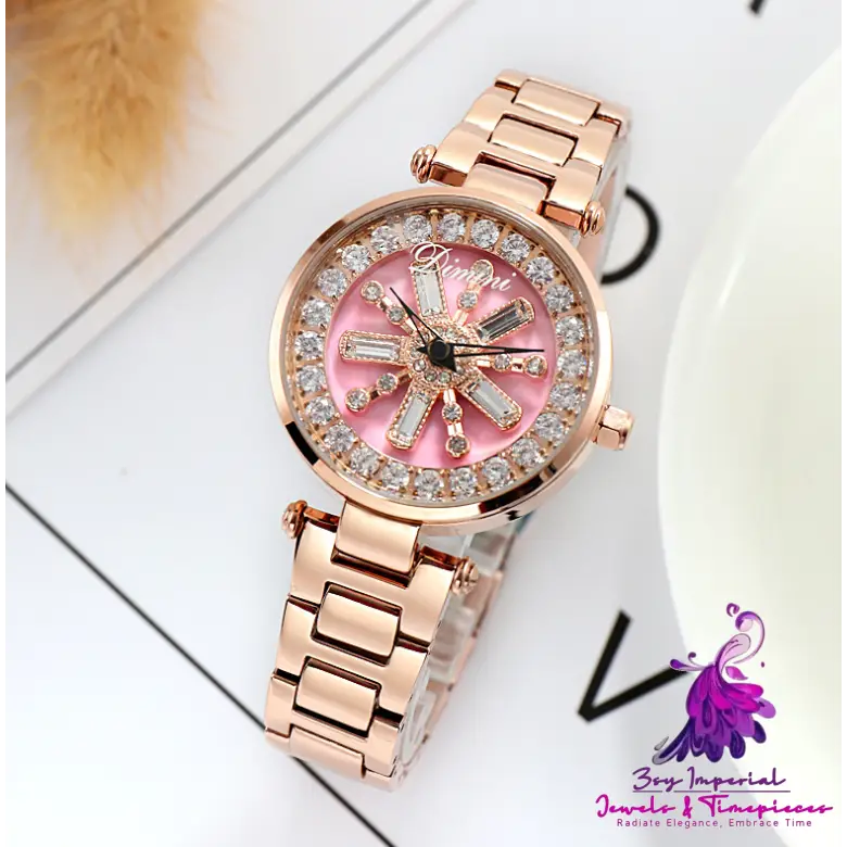 Rhinestone Steel Belt Women’s Fashion Watch