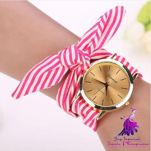 Trendy Non-Buckle Flower Band Watch