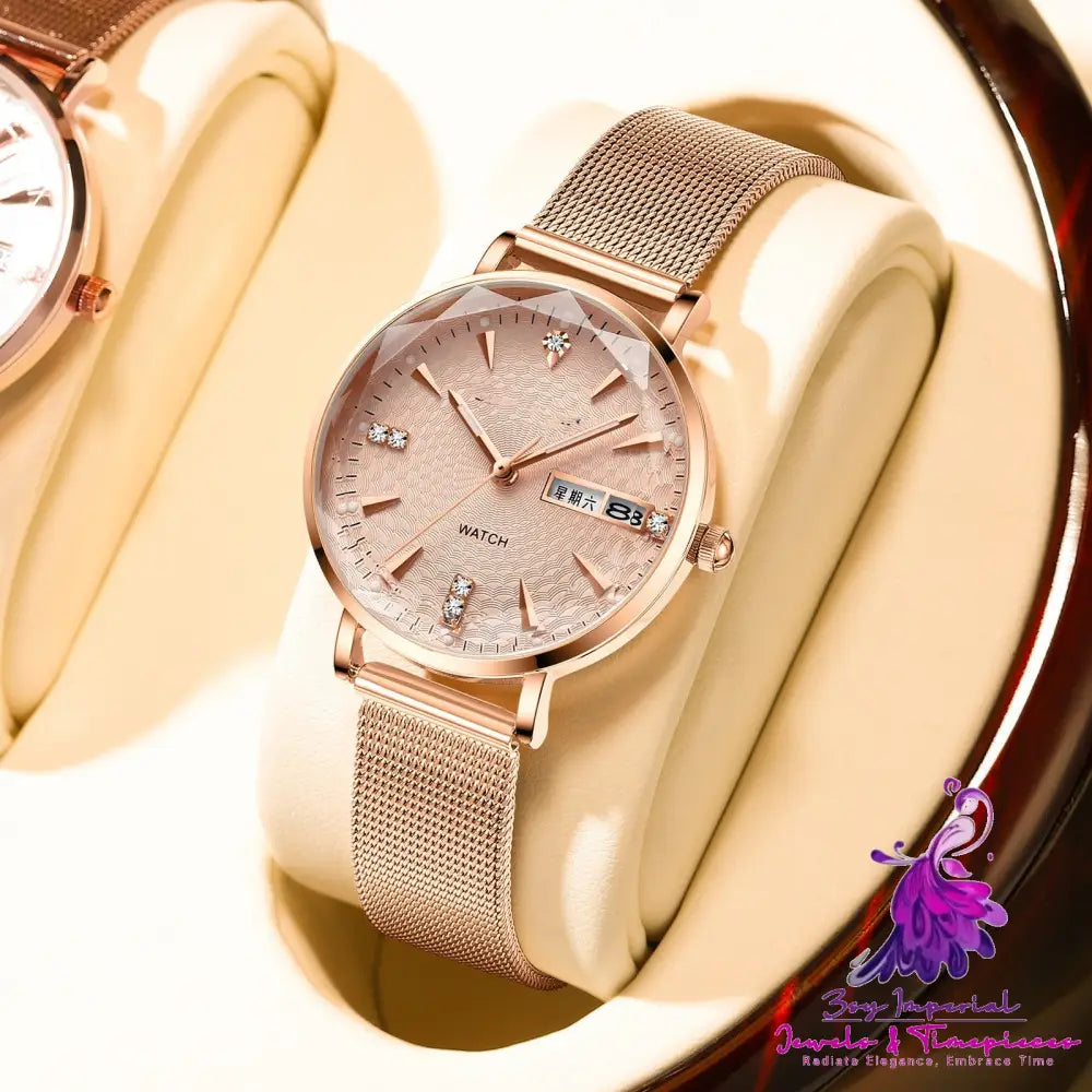 New Women’s Fashion Waterproof Glow Quartz Watch