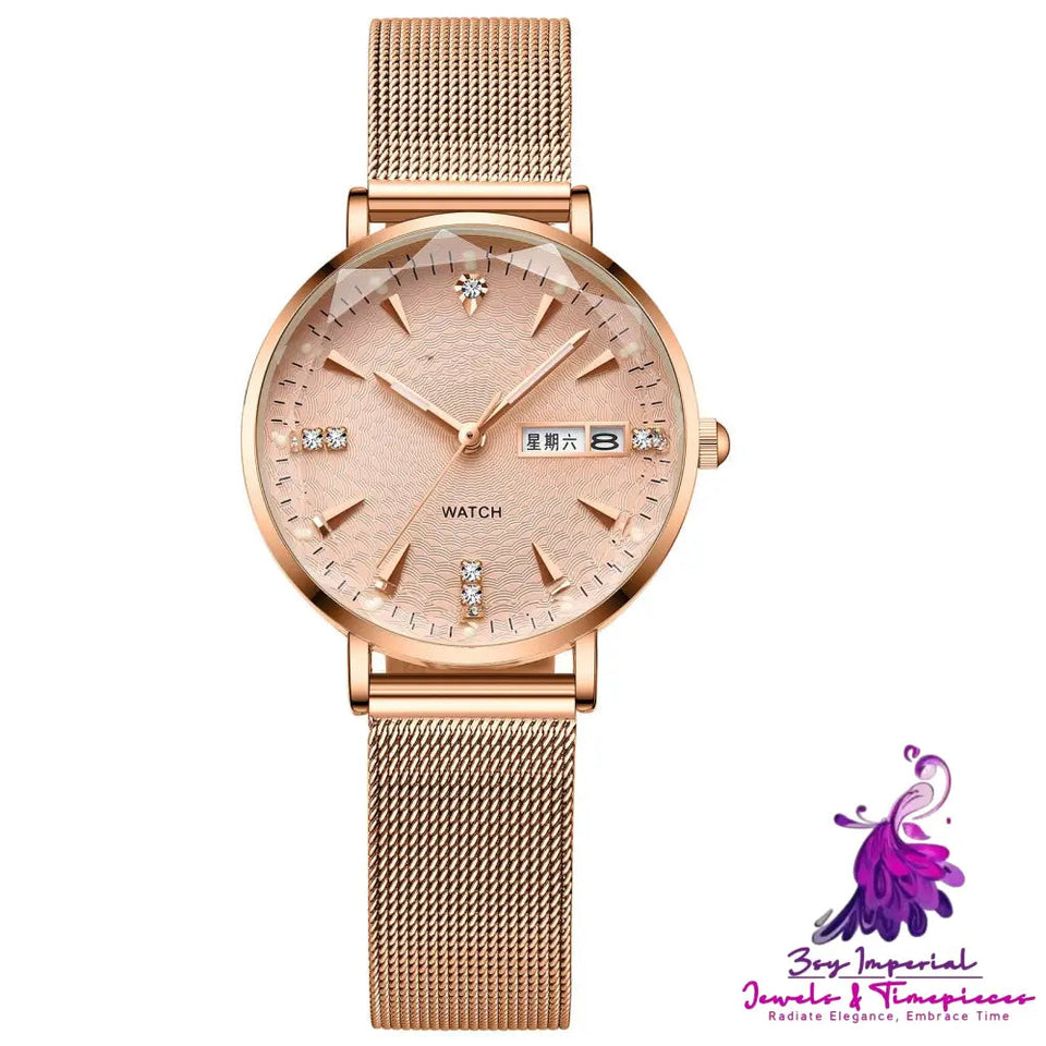 New Women’s Fashion Waterproof Glow Quartz Watch