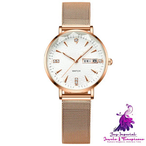 New Women’s Fashion Waterproof Glow Quartz Watch