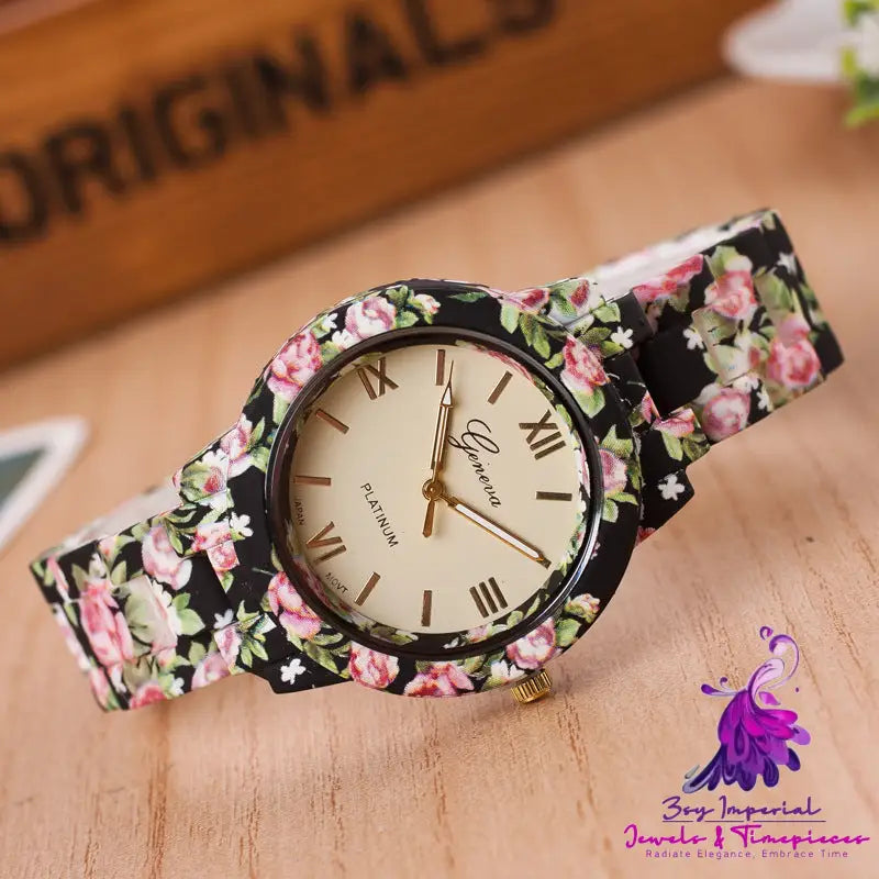 Fashion Color Print Watch