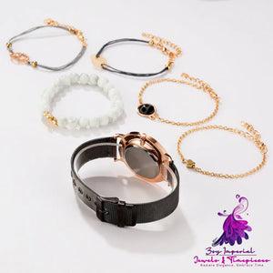 Trendy Quartz Watch Set for Women