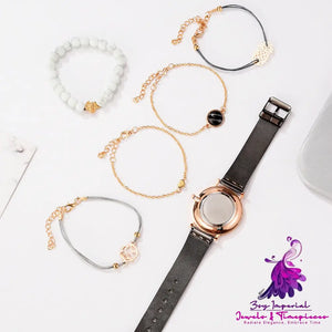 Trendy Quartz Watch Set for Women