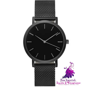 Stylish Steel-Band Quartz Watch