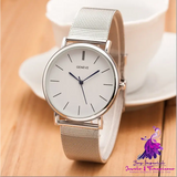 Stylish Steel-Band Quartz Watch