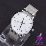 Stylish Steel-Band Quartz Watch