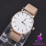 Stylish Steel-Band Quartz Watch