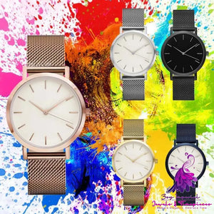 Stylish Steel-Band Quartz Watch