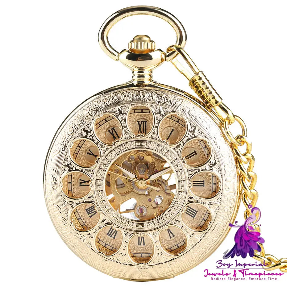 Golden Roman Characters Hollow Watch