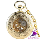 Golden Roman Characters Hollow Watch