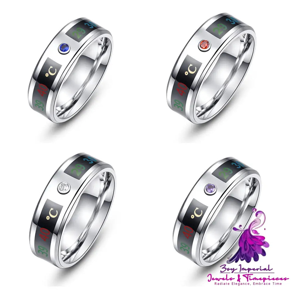 Fashionable Stainless Steel Temperature Sensing Ring