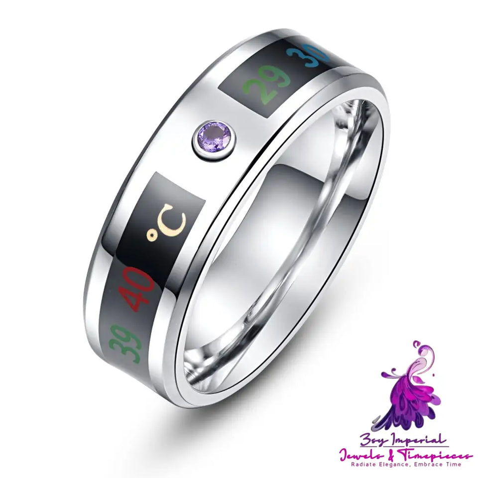 Fashionable Stainless Steel Temperature Sensing Ring