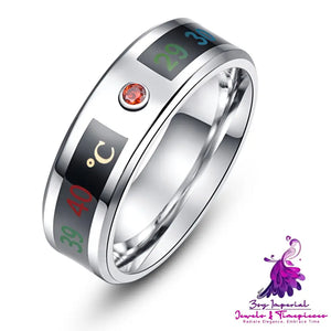 Fashionable Stainless Steel Temperature Sensing Ring