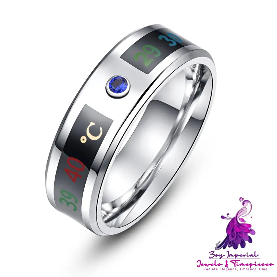 Fashionable Stainless Steel Temperature Sensing Ring