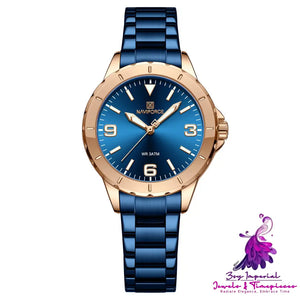 Fashionable Waterproof Steel Band Watch