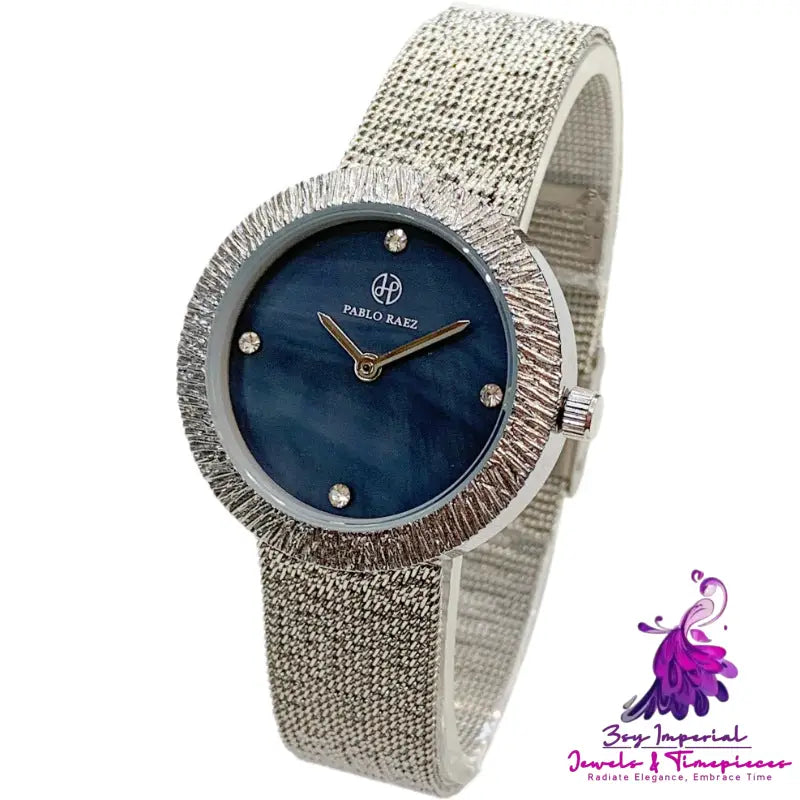 Mid-vintage Style Trendy Women’s Steel Band Watch