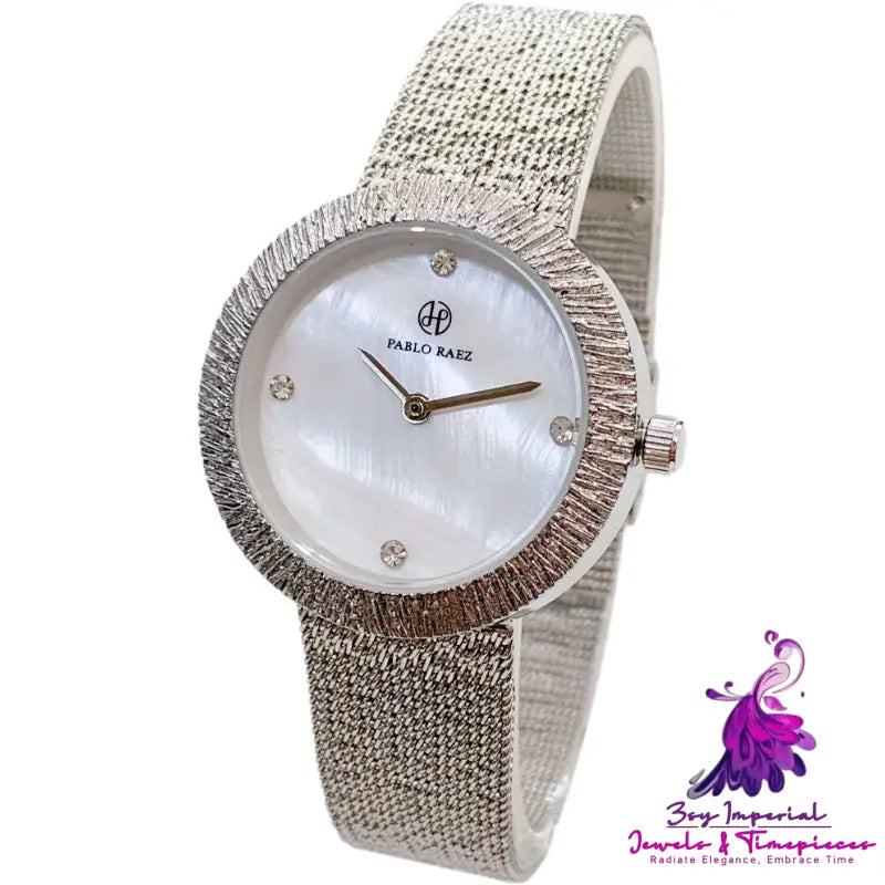 Mid-vintage Style Trendy Women’s Steel Band Watch