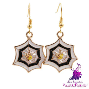 Halloween Female Ghost Skull Pumpkin Earrings