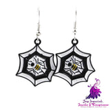 Halloween Female Ghost Skull Pumpkin Earrings