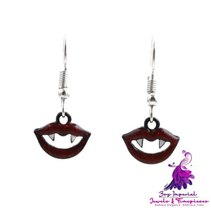 Halloween Female Ghost Skull Pumpkin Earrings