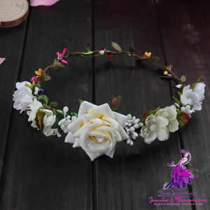 Bridesmaid Rose Wreath Hair Hoop