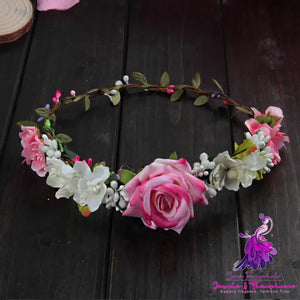 Bridesmaid Rose Wreath Hair Hoop