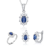 Sapphire Geometric Jewelry Set