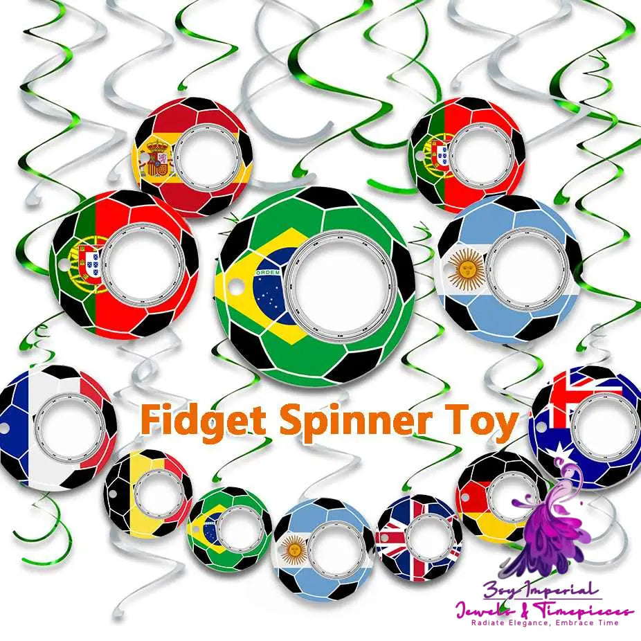 Football World Cup Fidget Spinner Keychain