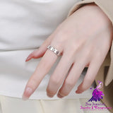 Lucky Clover Hollow Out Flower Ring