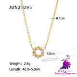 INS Style Fine Stainless Steel Ring Pendant Necklace