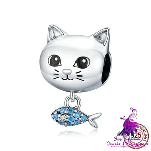 Cute Cat And Fish Jewelry Accessories