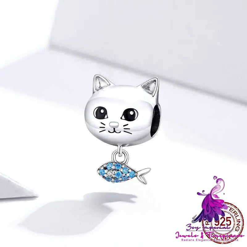 Cute Cat And Fish Jewelry Accessories