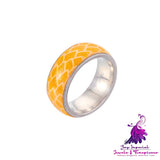 Luminous Fish Scale Stainless Steel Ring