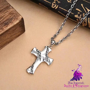 Sterling Silver Small Fission Cross Pendant