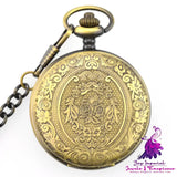 Retro Flip Hollow Pocket Watch for Women