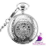 Retro Flip Hollow Pocket Watch for Women