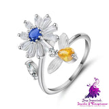 Floral Bee Spinner Ring