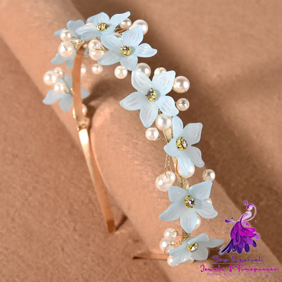 Floral Pearl Hair Hoop Headwear