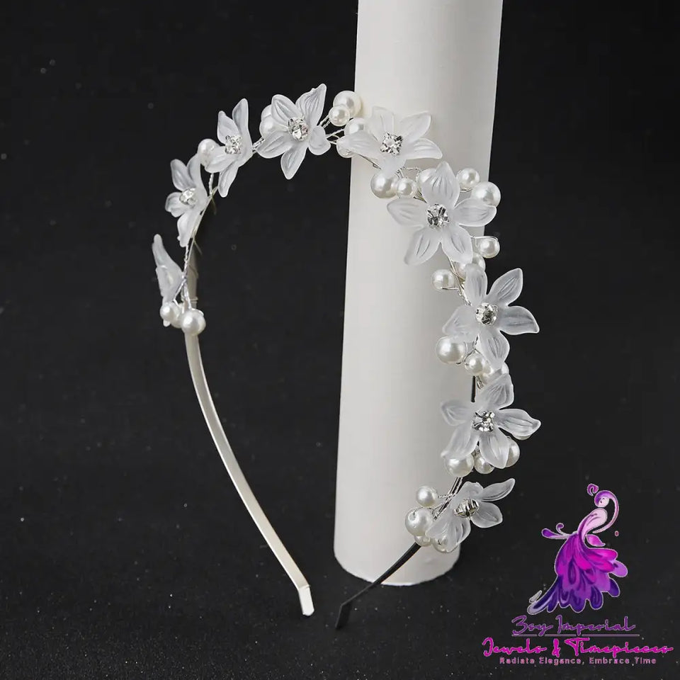 Floral Pearl Hair Hoop Headwear