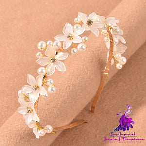 Floral Pearl Hair Hoop Headwear