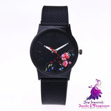 Silicone Mesh Floral Unisex Watch