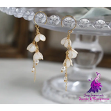 Handmade Flower Bell Orchid Petal Flower Long Tassel