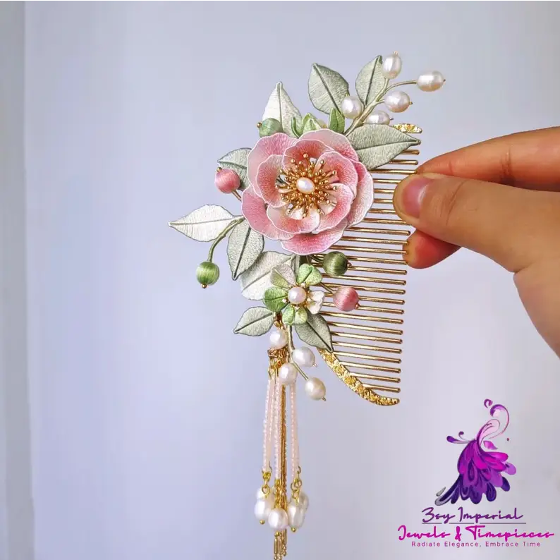 Flower Festival Hair Crown Wrapped With Flower Hairpin