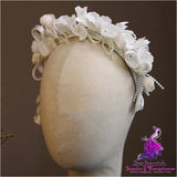 Satin Embossed Flower Hair Hoop