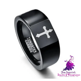 Personalized Cut Flower Tungsten Ring