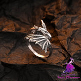 S925 Sterling Silver Flying Dragon Ring Retro Minority