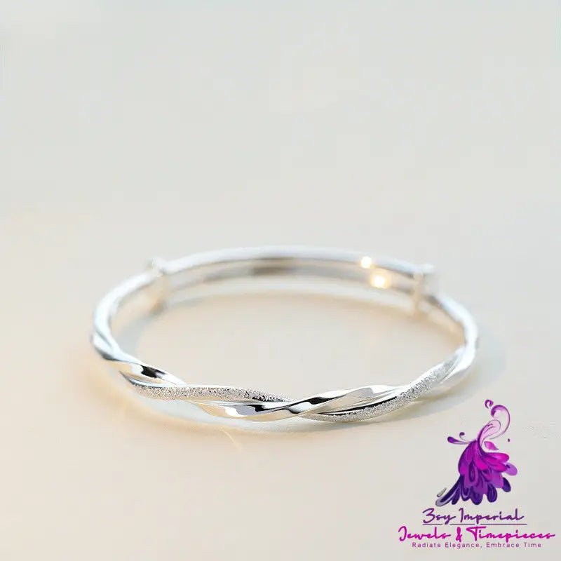 Silver 999 Mobius Ring Bracelet