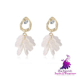 White Petal Earrings